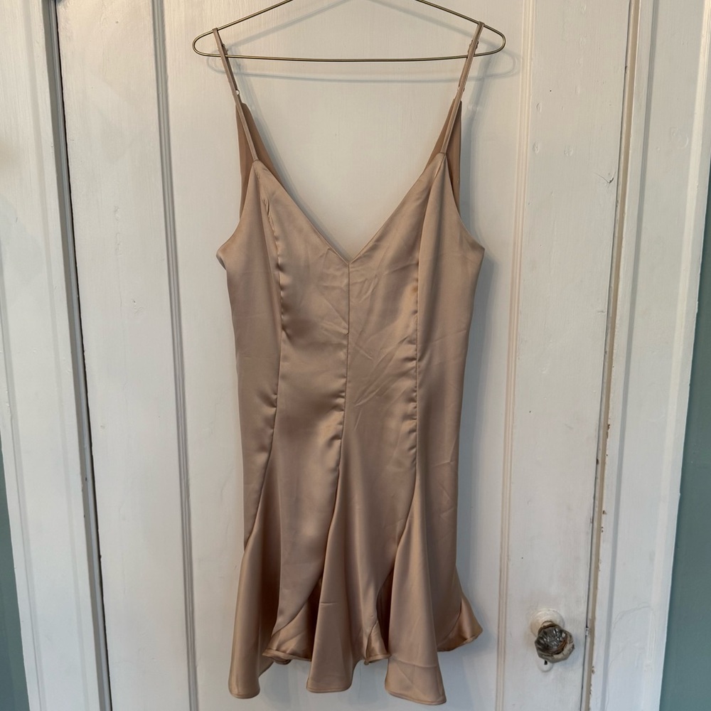 Gold skater dress